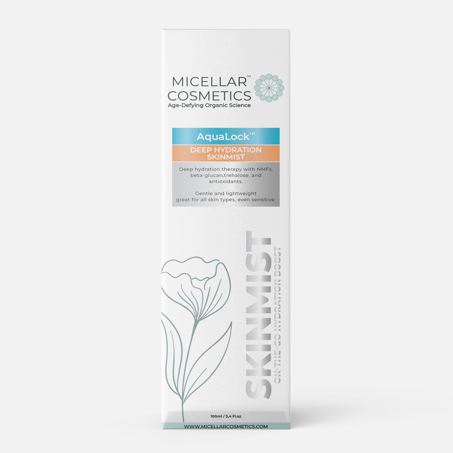 Micellar Cosmetics™ AquaLock SkinMist – Hydrating Moisture Mist 100ml