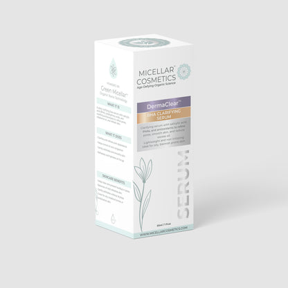 Derma Clear BHA Serum Bottle and Box – 30ML Packaging Image