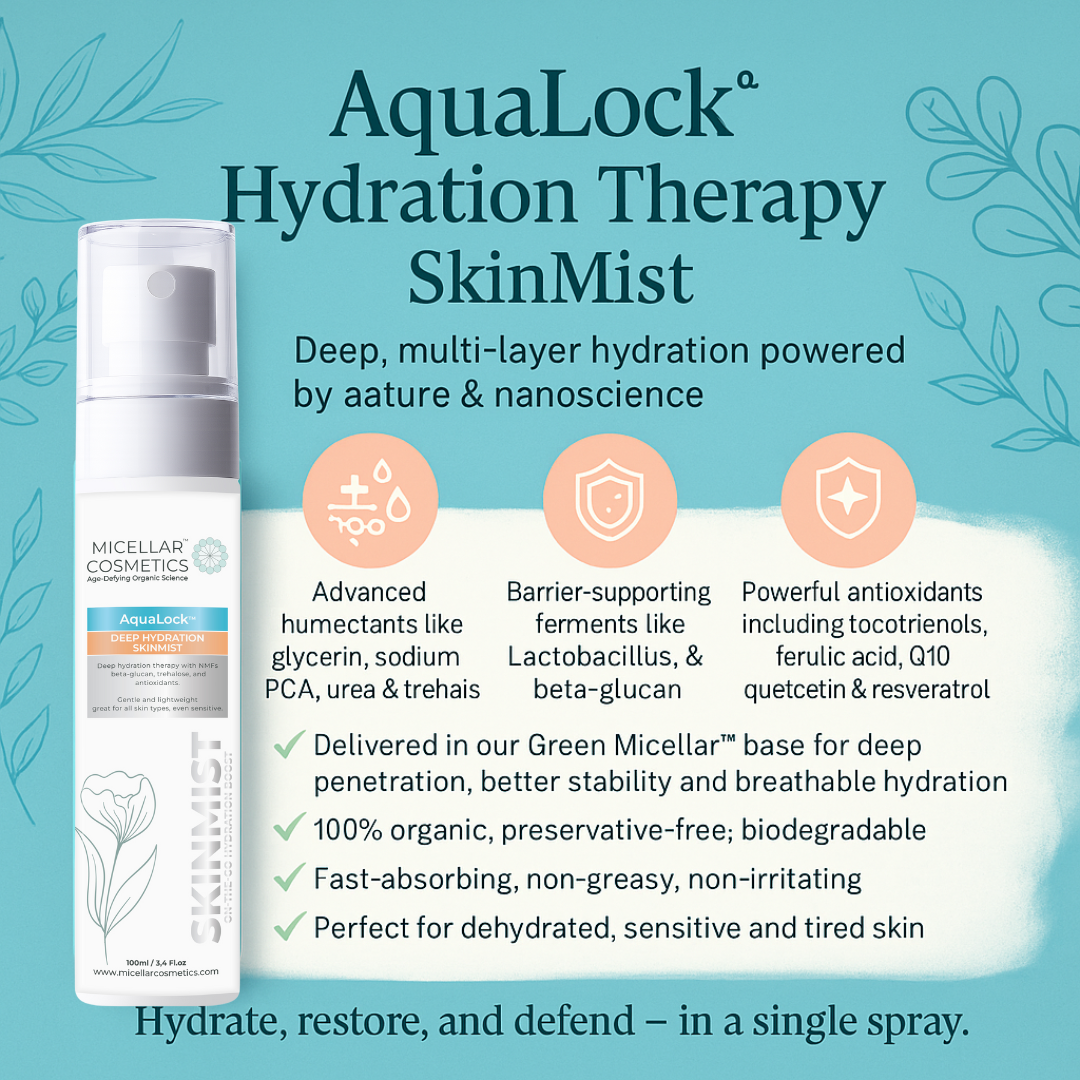 Micellar Cosmetics™ AquaLock SkinMist – Hydrating Moisture Mist 100ml