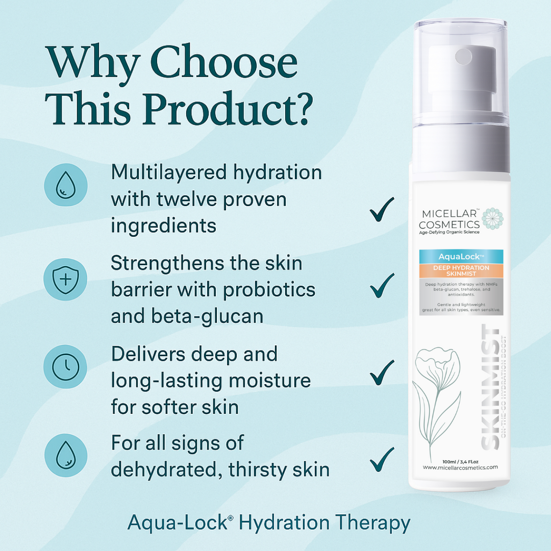 Micellar Cosmetics™ AquaLock SkinMist – Hydrating Moisture Mist 100ml