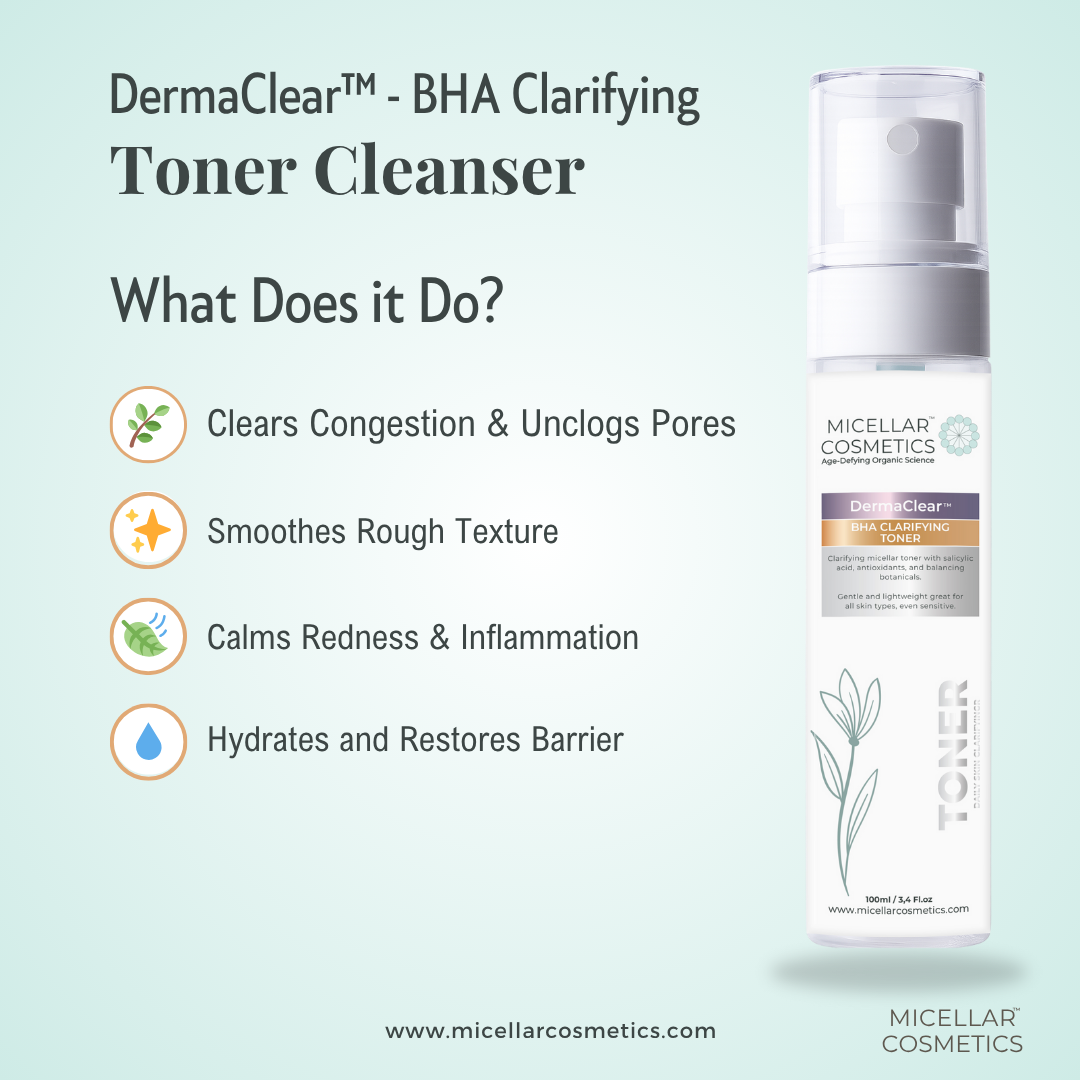 Derma Clear BHA Micellar Water – What It Does Graphics