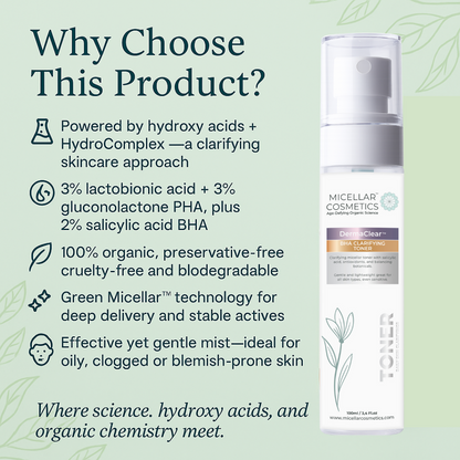 Derma Clear BHA Micellar Water – Why Choose This Product Graphic
