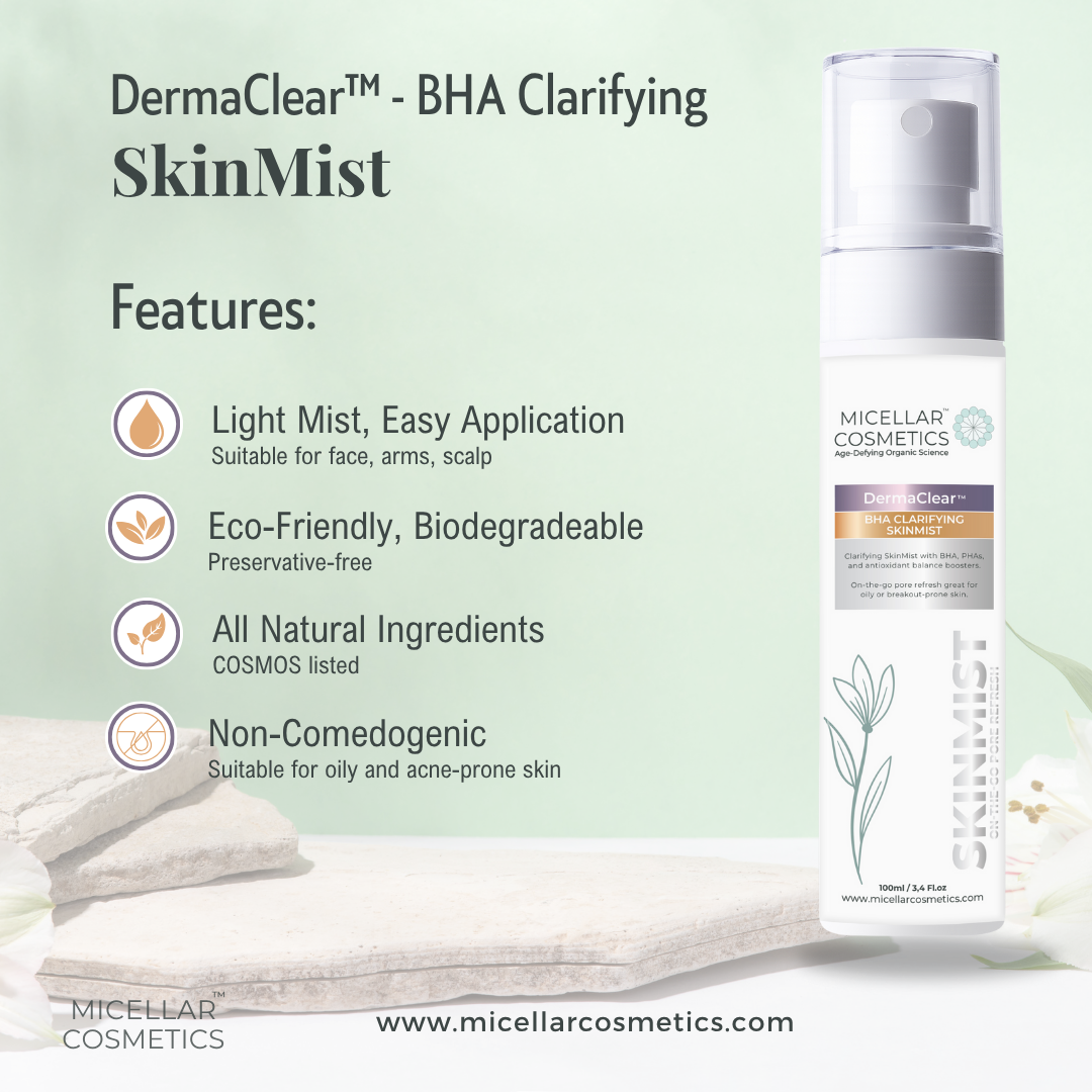 Derma Clear BHA Skin Mist – Features Graphic