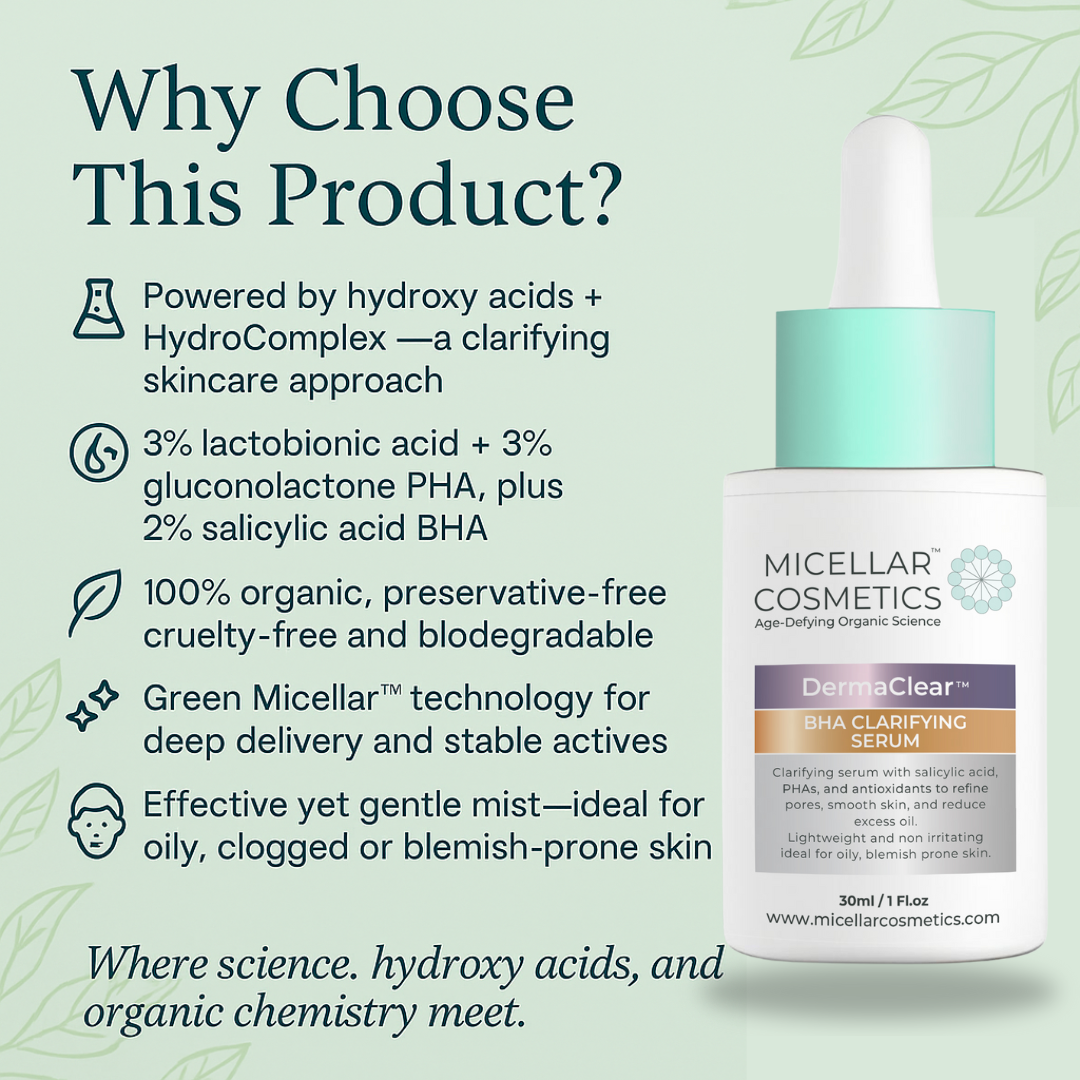 Derma Clear BHA Serum – Why Choose This Product Graphic