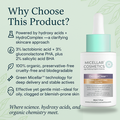 Derma Clear BHA Serum – Why Choose This Product Graphic