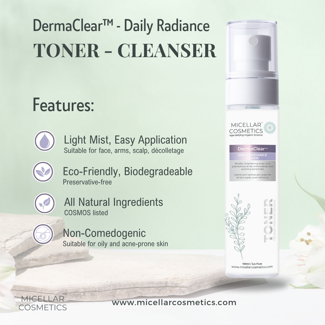 Derma Clear DRT Micellar Water Features Graphic