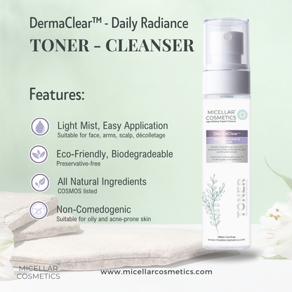 Derma Clear DRT Micellar Water Features Graphic