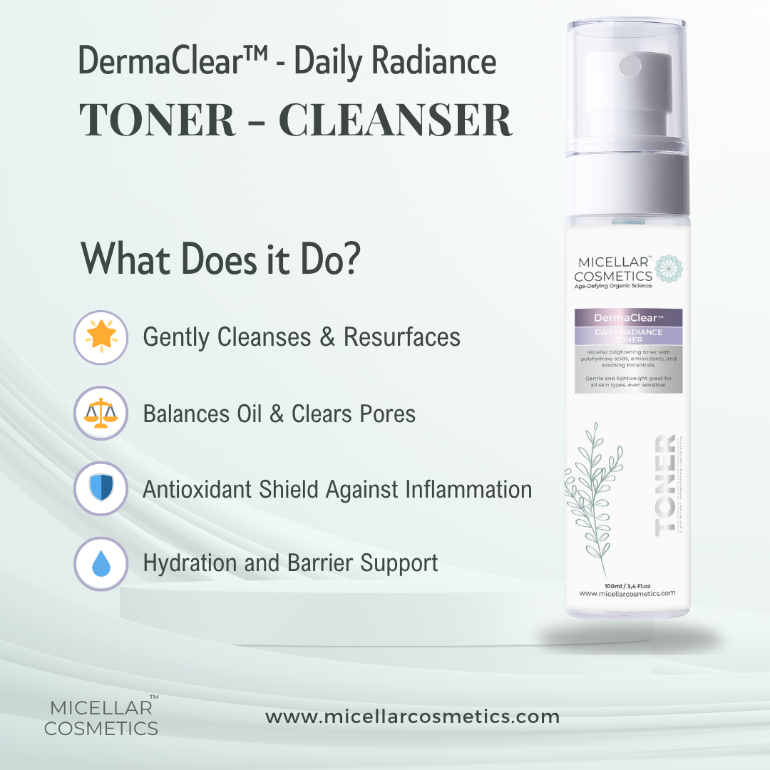 Derma Clear DRT Micellar Water – What It Does Graphic
