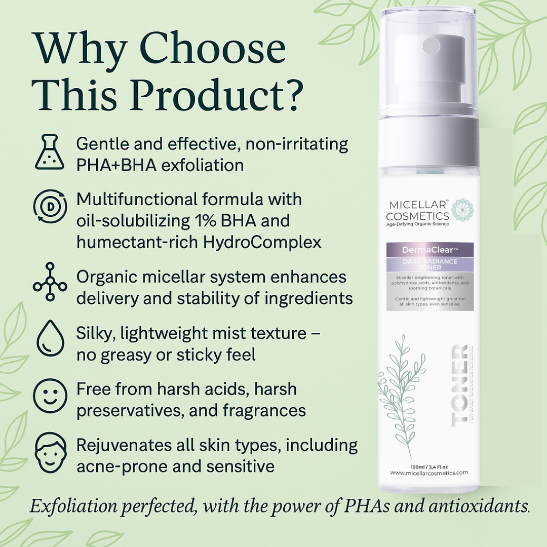 Derma Clear DRT Micellar Water – Why Choose This Product Graphic
