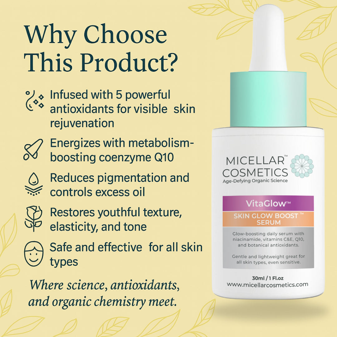 Micellar Cosmetics™ VitaGlow Serum – Radiance Boosting Serum 30ml