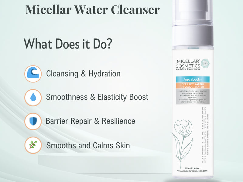 Micellar Cosmetics™ AquaLock Micellar Water – Hydrating Makeup Remover 200ml