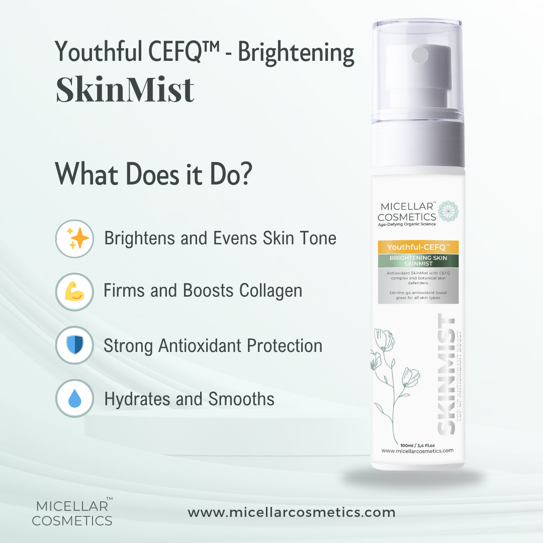 Micellar Cosmetics™ Youthful CEFQ SkinMist – Brightening Antioxidant Mist 100ml