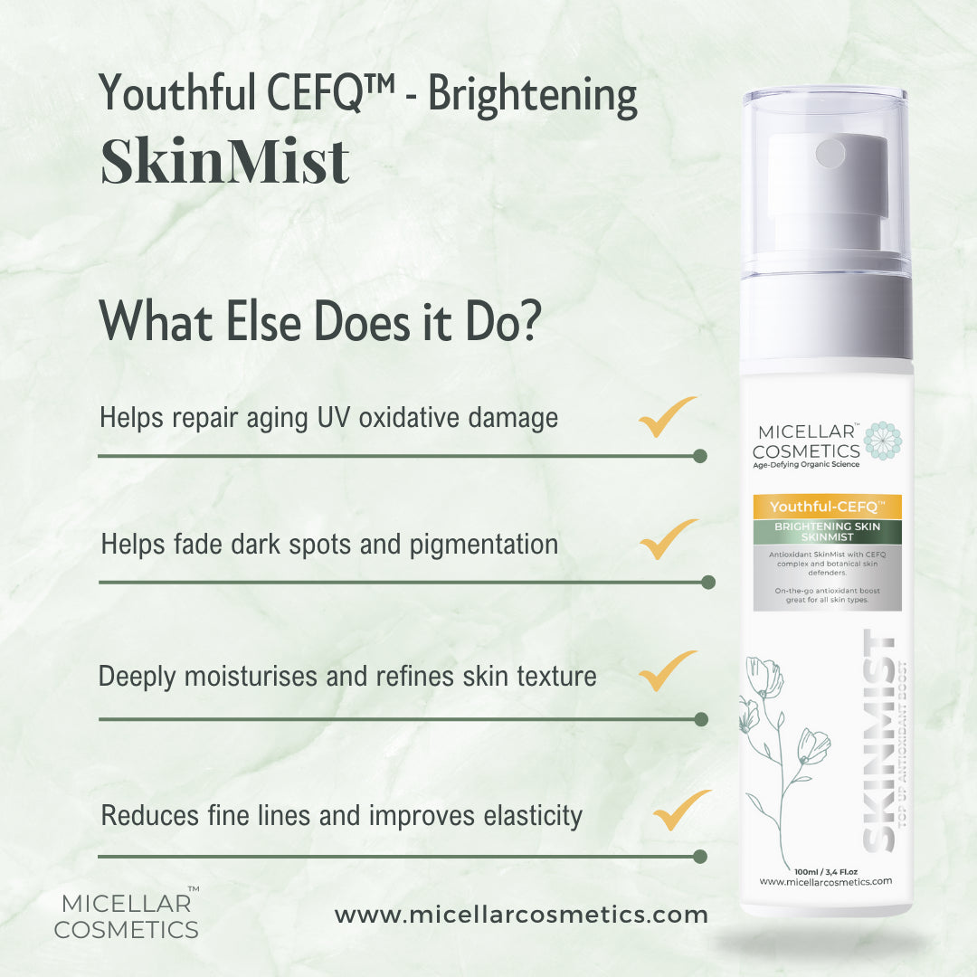Micellar Cosmetics™ Youthful CEFQ SkinMist – Brightening Antioxidant Mist 100ml