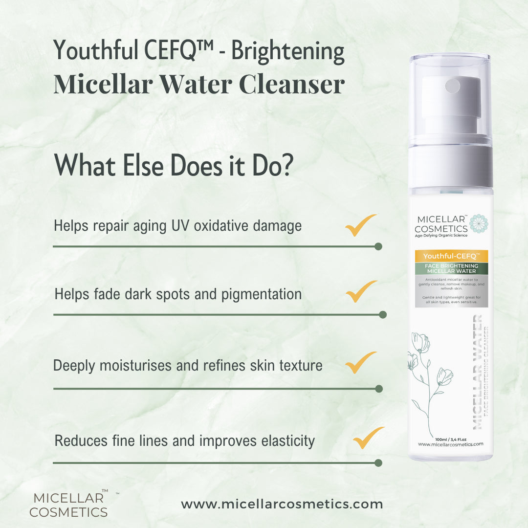 Micellar Cosmetics™ Youthful CEFQ Micellar Water – Antioxidant Makeup Remover 200ml
