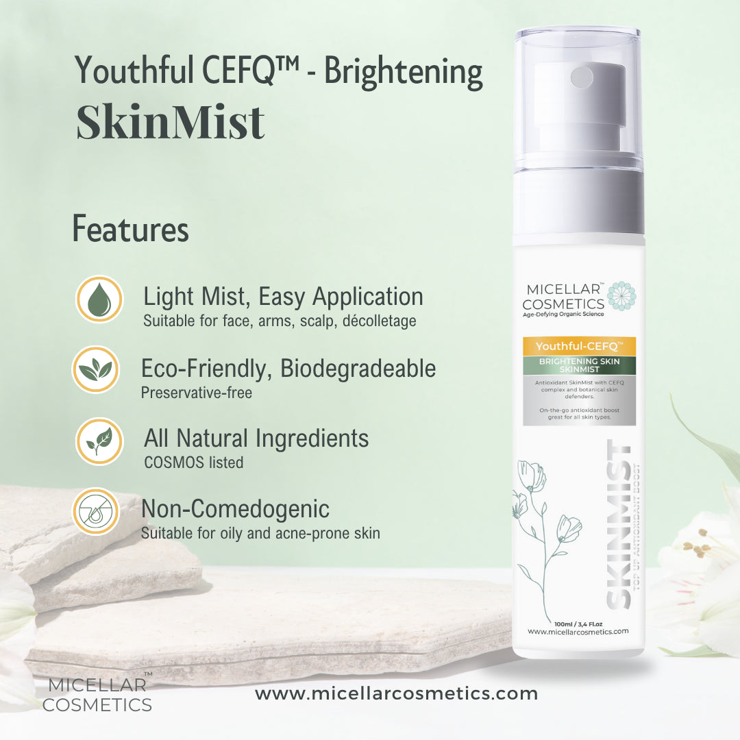 Micellar Cosmetics™ Youthful CEFQ SkinMist – Brightening Antioxidant Mist 100ml