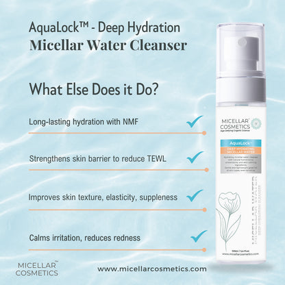 Micellar Cosmetics™ AquaLock Micellar Water – Hydrating Makeup Remover 200ml