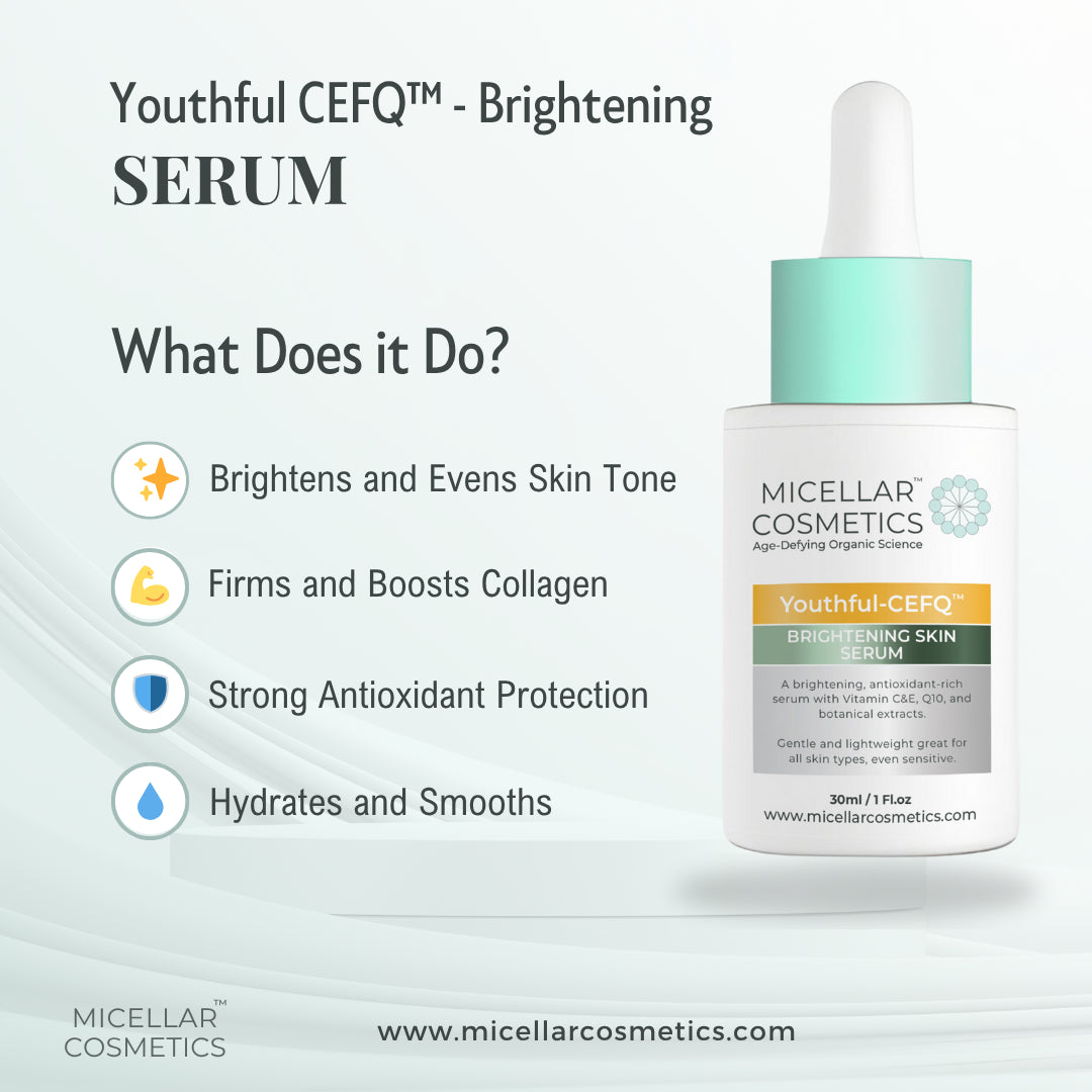 Micellar Cosmetics™ Youthful CEFQ Serum – Antioxidant Anti‑Ageing Serum 30ml