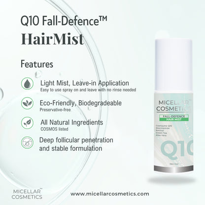 Micellar Cosmetics™ Q10 Fall‑Defence HairMist – Anti‑Fall Hair Mist 100ml