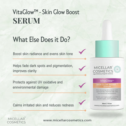 Micellar Cosmetics™ VitaGlow Serum – Radiance Boosting Serum 30ml
