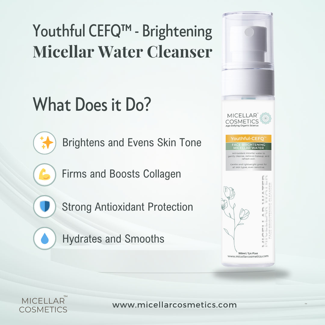 Micellar Cosmetics™ Youthful CEFQ Micellar Water – Antioxidant Makeup Remover 200ml